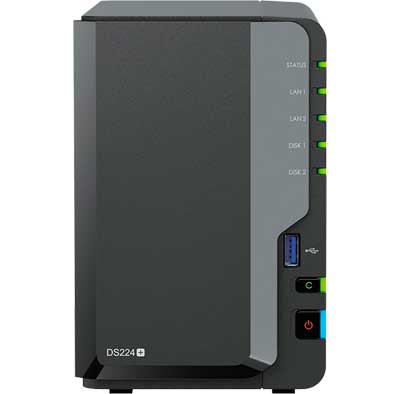 Synology DS224+ DiskStation - Storage NAS 2 Bay p/ HDD SATA/SSD