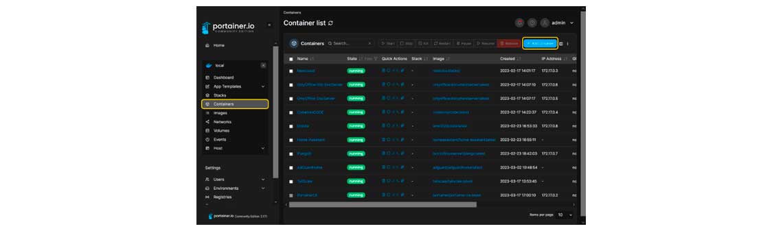 Implantação do Docker