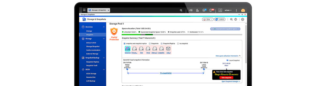 Proteção de snapshot para arquivos e dados