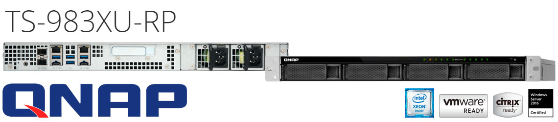 Qnap TS-983XU-RP, tiered storage até 48TB SATA com 5 gavetas SSD