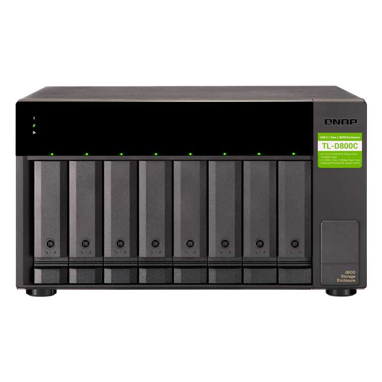 TL-D800C Qnap - Direct Storage e JBOD p/ 8 discos SATA e USB até 144TB