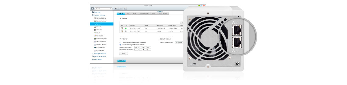 TS-431+, NAS com duas portas LAN