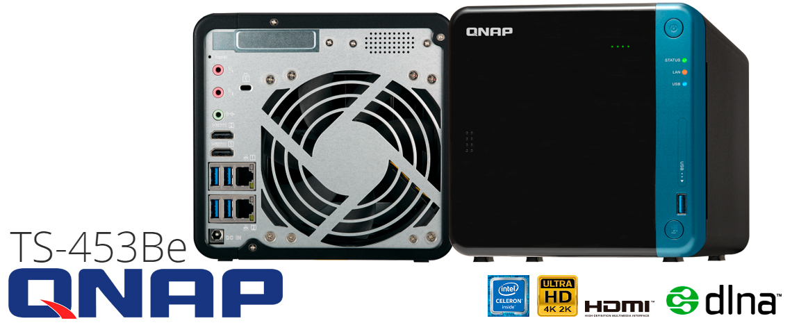 TS-453Be Qnap - NAS 4 baias hot-swappable até 48TB