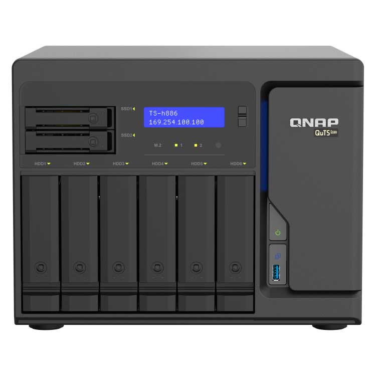 TS-h886 Qnap - Storage NAS 8 Baias com QuTS Hero
