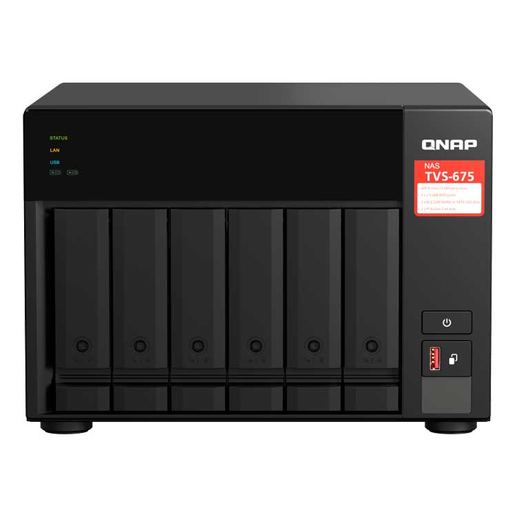 Qnap TVS-675 - Storage NAS 6 Baias p/ HDD SATA/NVMe