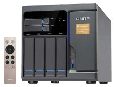 Qnap TVS-682T 56TB - Storage NAS 4x baias HDD e 2x SSD SATA